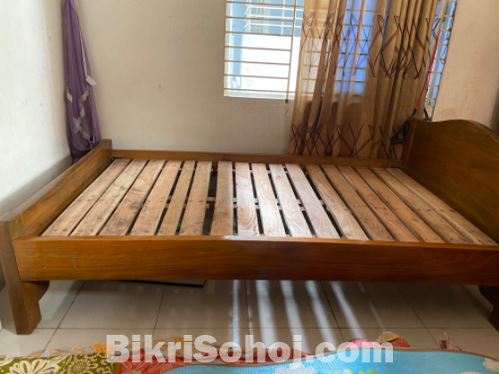 ভুত কড়ই কাঠের খাট ৭'/৪'৪